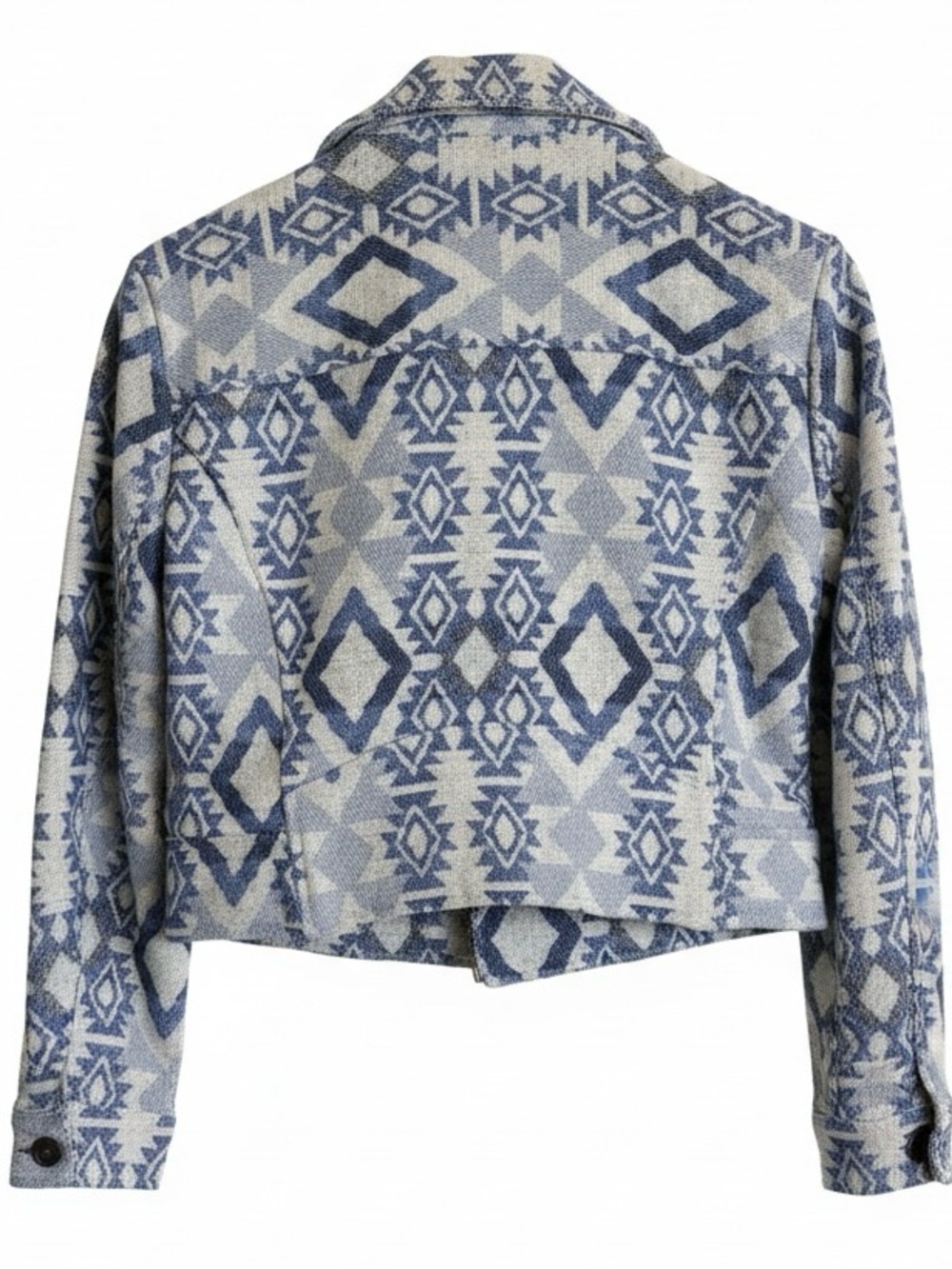 Blue B Collection Aztec Patterned Women's Moto Jacket - Picture 3 of 4